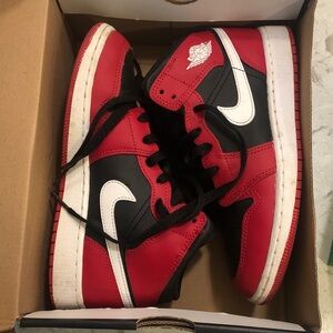 Jordan High-Top Sneakers in Red and Black